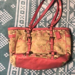 Pink Signature Coach Purse
